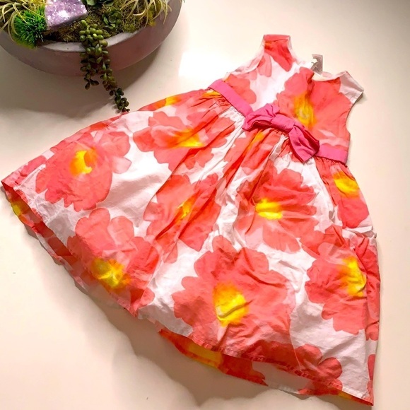 Gymboree Girl Floral Pink A line Dress - Picture 1 of 6